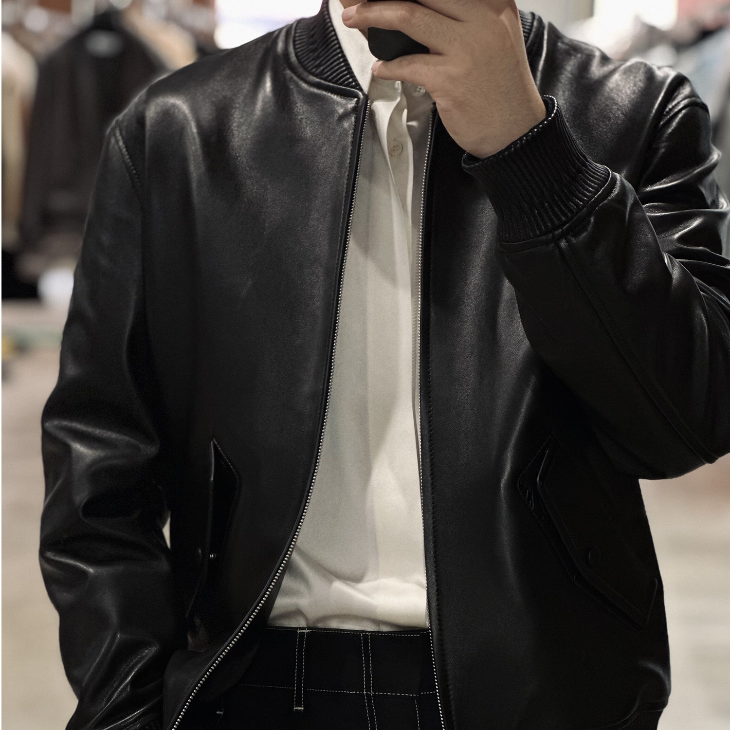 (主店）LA CALIFFA 56000版“邦德的飞行夹克” 天然小羊羔皮 棒球服