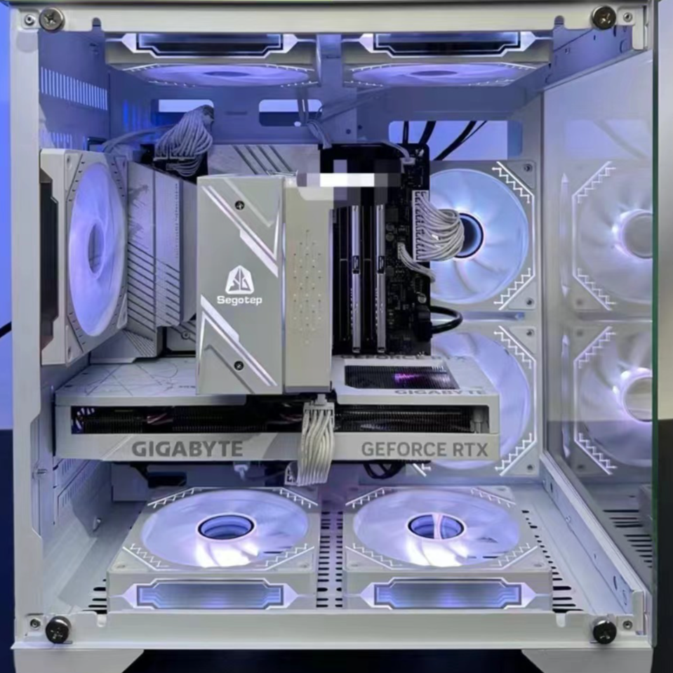 【长春诚信电脑】DIY电脑定制-电脑台式机-华硕-纯白色透明高颜值