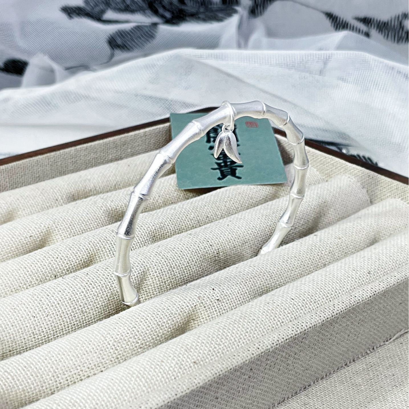 足银手镯 看款扣款号【S060】闭口竹节