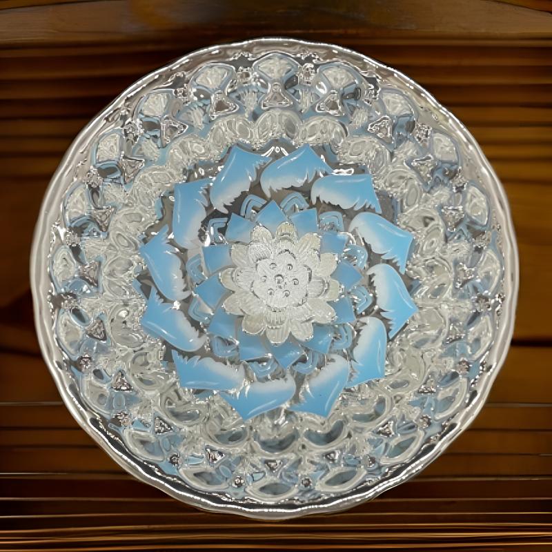 【冰清玉洁银莲花】蓝色妖姬家用茶杯手工陶瓷花纹主人杯【无礼盒】