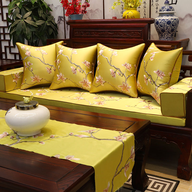 新中式椅子坐垫高档红木沙发垫餐椅垫茶椅太师椅圈椅四季通用定制