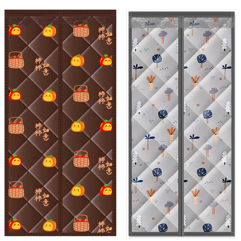 冬季加厚保暖保温棉门帘魔术贴免打孔磁性自吸防冷防寒隔热门帘子