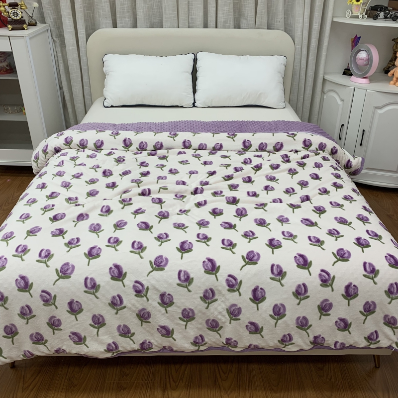 冬季保暖3D豆豆绒被套 加厚双面绒单双人被罩