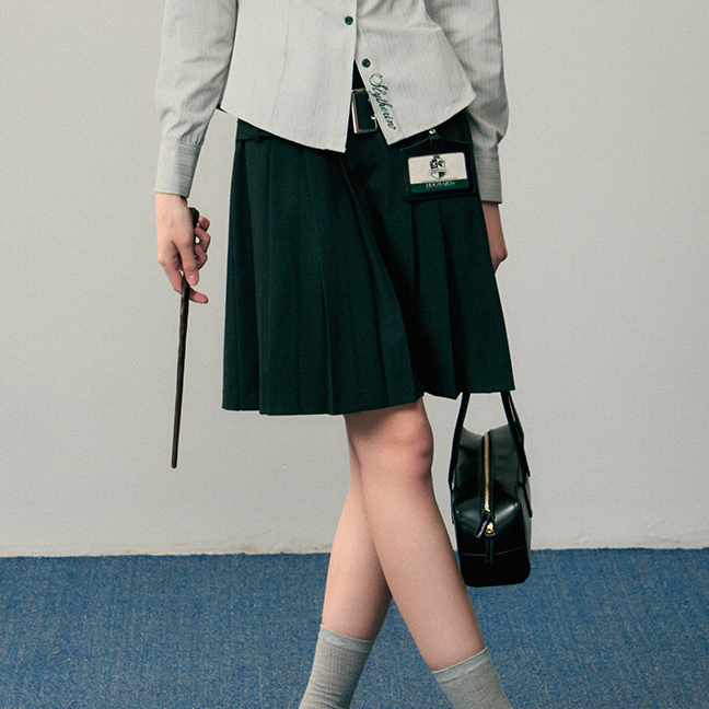 【梗豆物语】哈利波特联名款半身裙女2024秋新品中长裙显瘦学院风