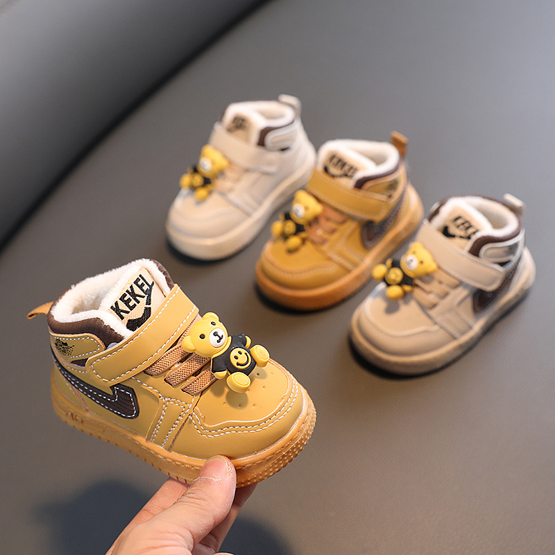 0-1-2 岁宝宝鞋冬款婴儿棉鞋小童软底学步鞋加绒男女童运动鞋棉鞋