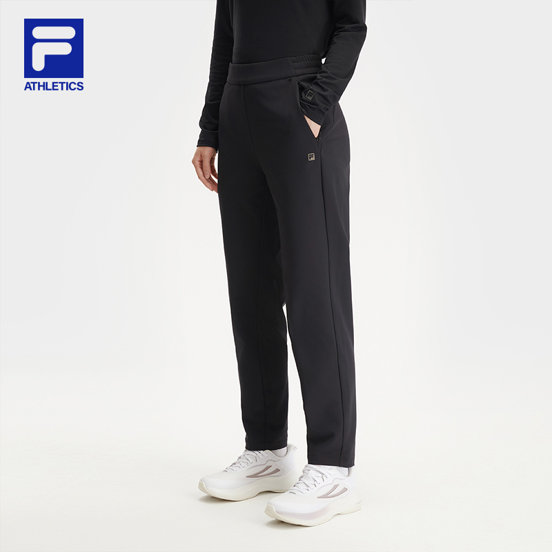 FILA/斐乐女士冬季【弹力舒适直口裤】时尚运动梭织长裤A11W441802F