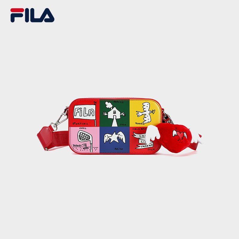 【年终狂欢季新年限定】斐乐女士可爱涂鸦满印相机包约会挎包