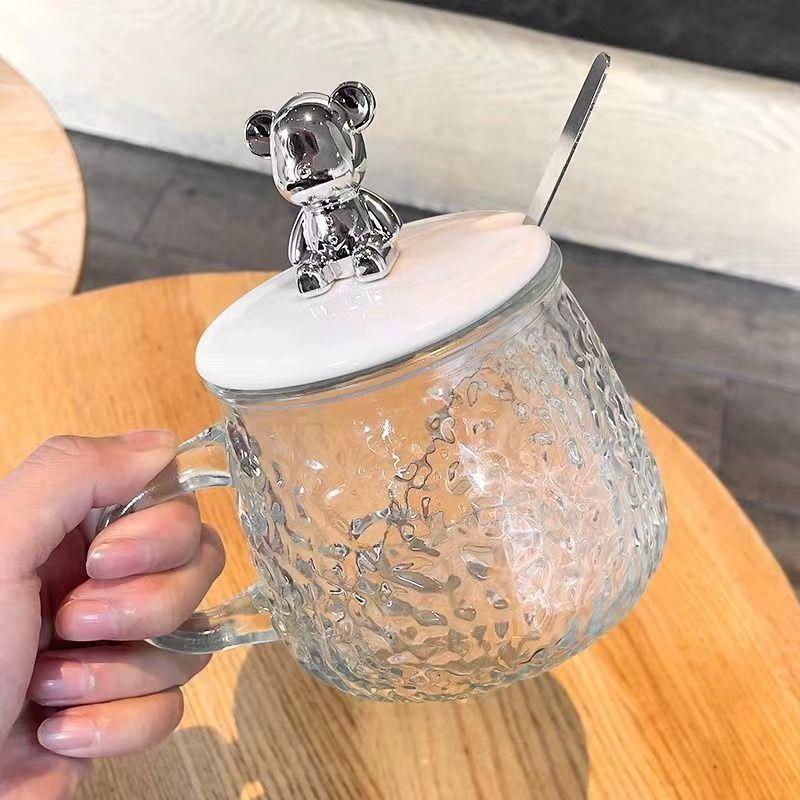 带把手玻璃杯xiaoxiong小礼品奶杯小礼物早餐tous女杯子玻璃水杯