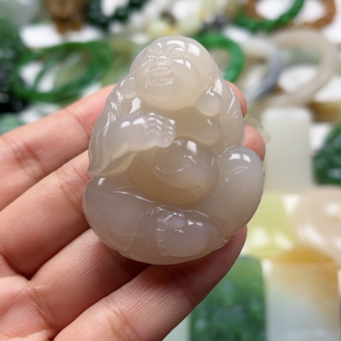 【闪购商品】和田玉吊坠藕粉未镶嵌