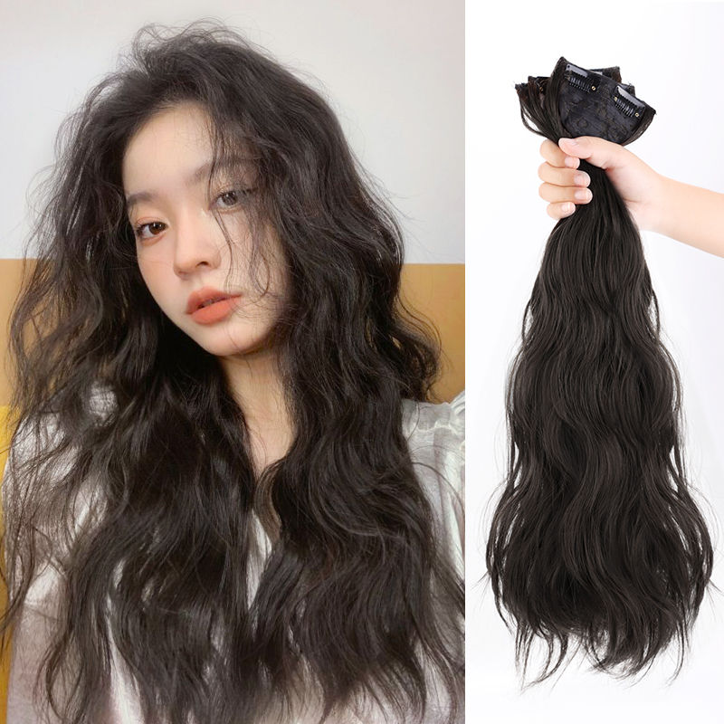 假发女长发三片式隐形接发片无痕韩式头顶假发一片式假发自动扁头