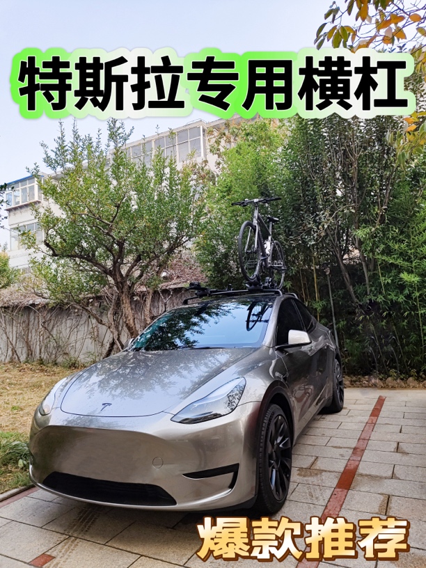 适用特斯拉model3/Y车顶行李架车载旅行箱自行车架横杆丫专用改装