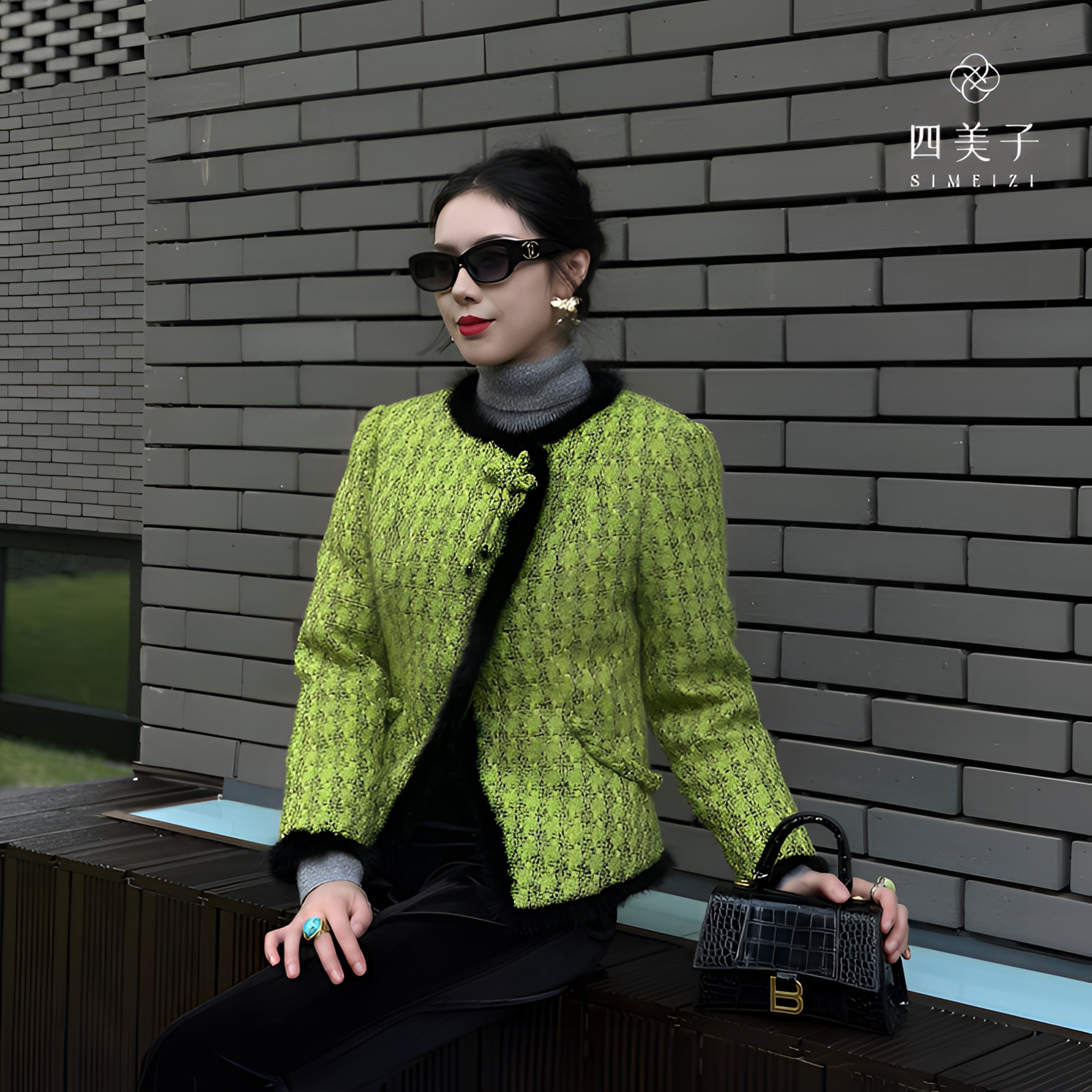 【特惠清仓】时尚小香风醒春集冬季绵羊毛鸭绒羽绒服外套短款