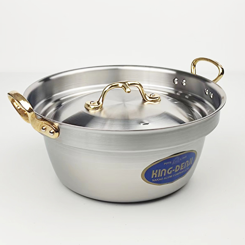 日本进口中尾D-10食品级不锈钢汤锅厨房料理锅家用炖肉锅蒸锅火锅