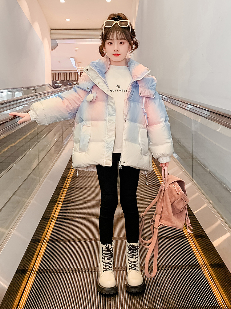 巴拉巴拉女童羽绒服冬季2023新款儿童洋气冬装加厚大童装女孩白鸭