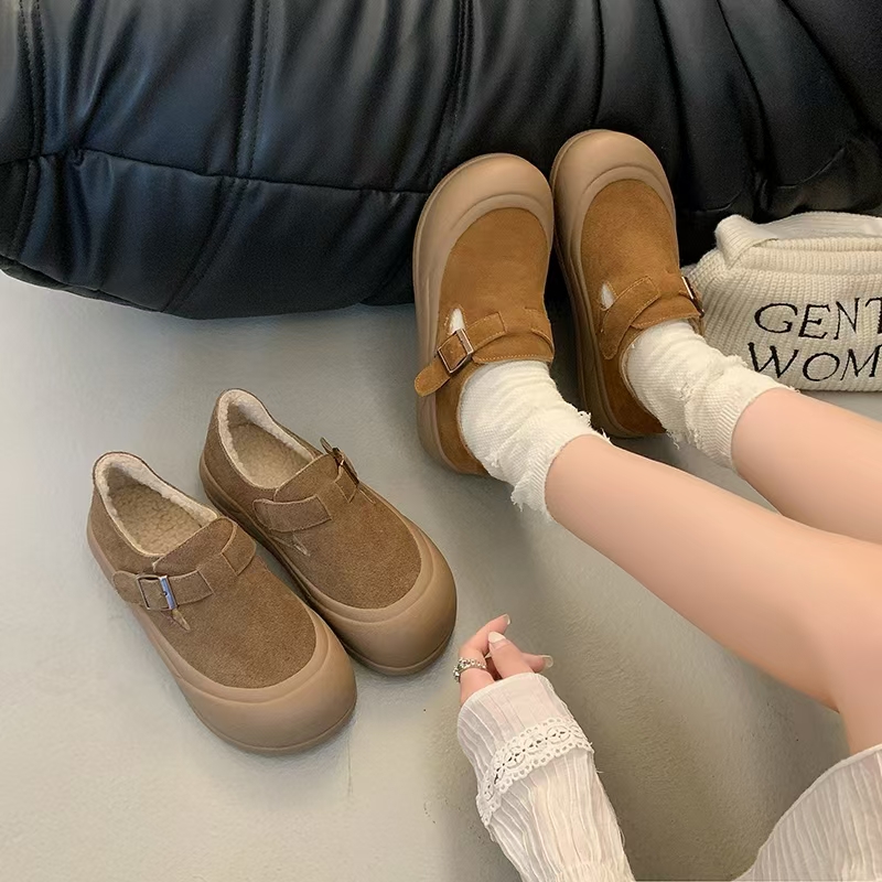 811真皮加绒软底勃肯鞋