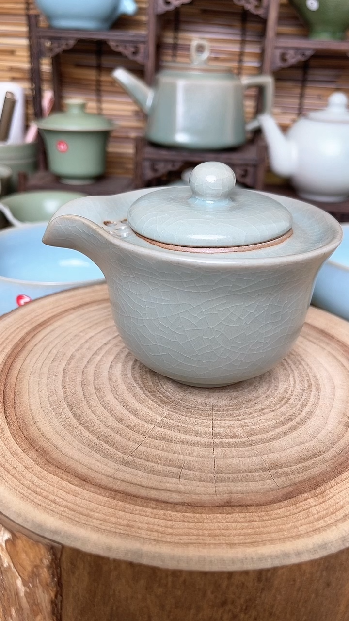 【闪购商品】瓷片原生态原矿手抓壶仿古