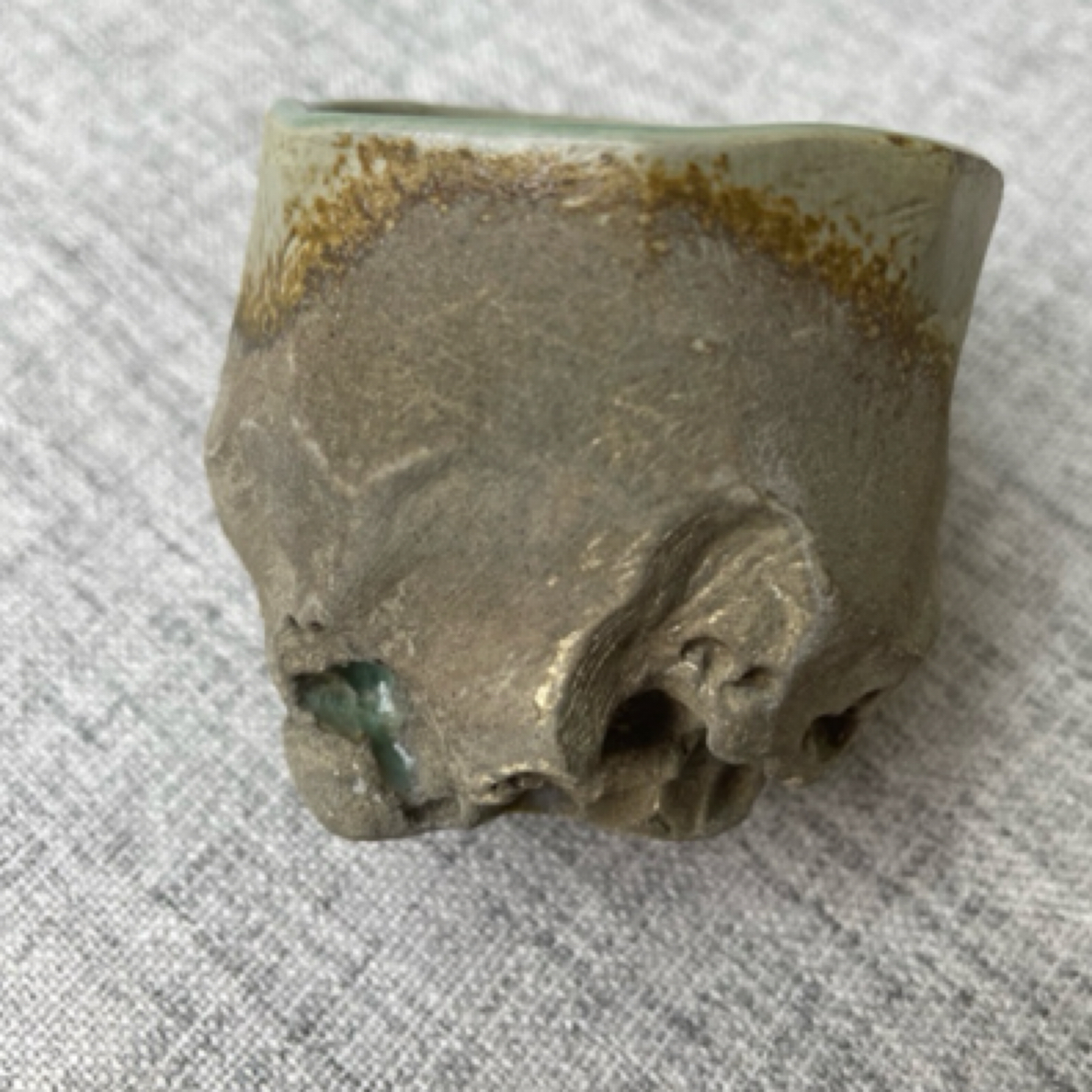 原生态原矿草木灰釉太湖石杯手工茶杯