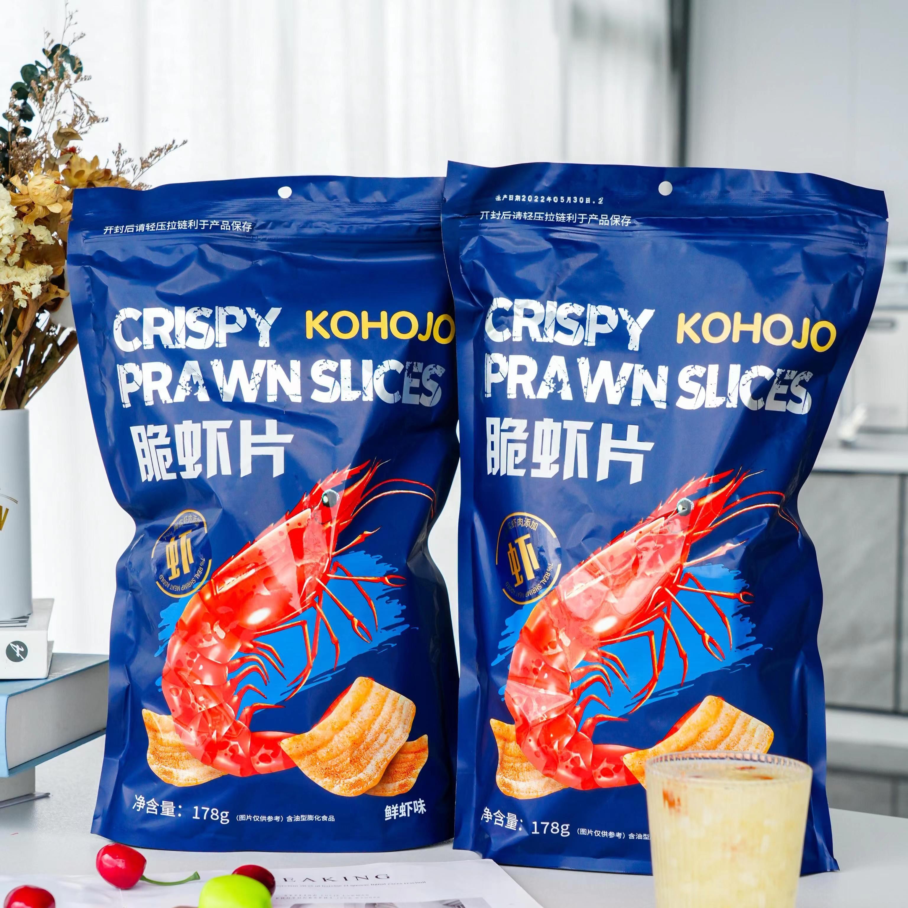脆虾片 鲜虾片小零食网红爆款休闲食品178克/袋