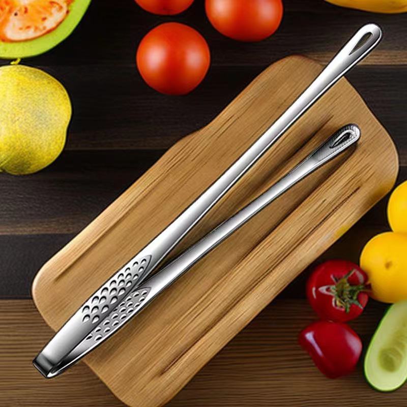 高品质韩式不锈钢食品夹子厨房家用面包食物夹菜烤肉烧烤烧烤夹子