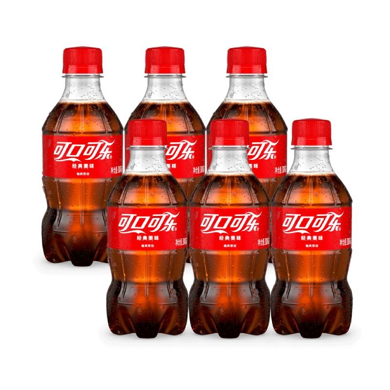 【优惠】口可乐300ml*6瓶碳酸饮料经典美味