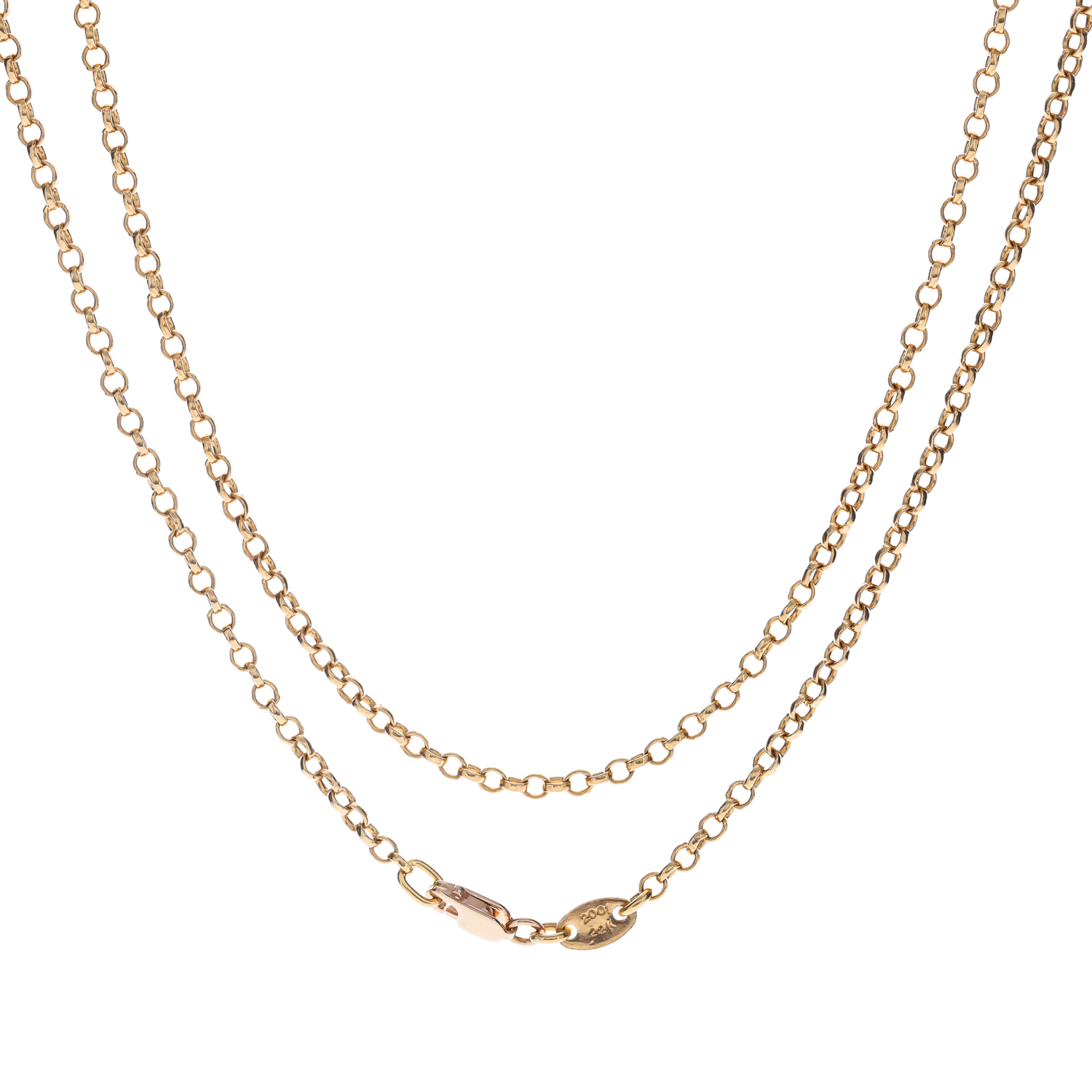 全新未使用 克罗心 Chrome Hearts 22K ROLL CHAIN圆圈链