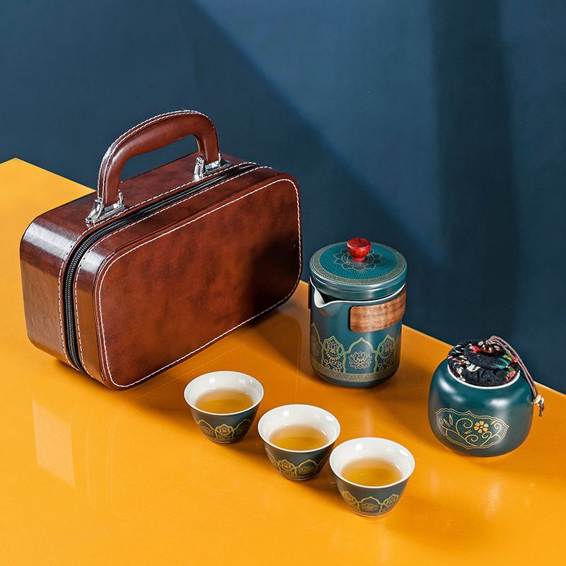 旅行茶具套装家用一壶三杯户外泡茶便携式收纳车载功夫随身快客杯