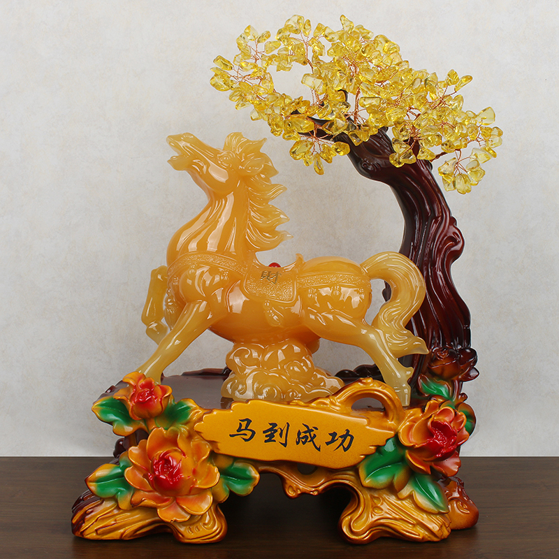 （马）乔迁新居客厅摆件家居客厅玄关酒柜电视柜办公室前台开业送礼