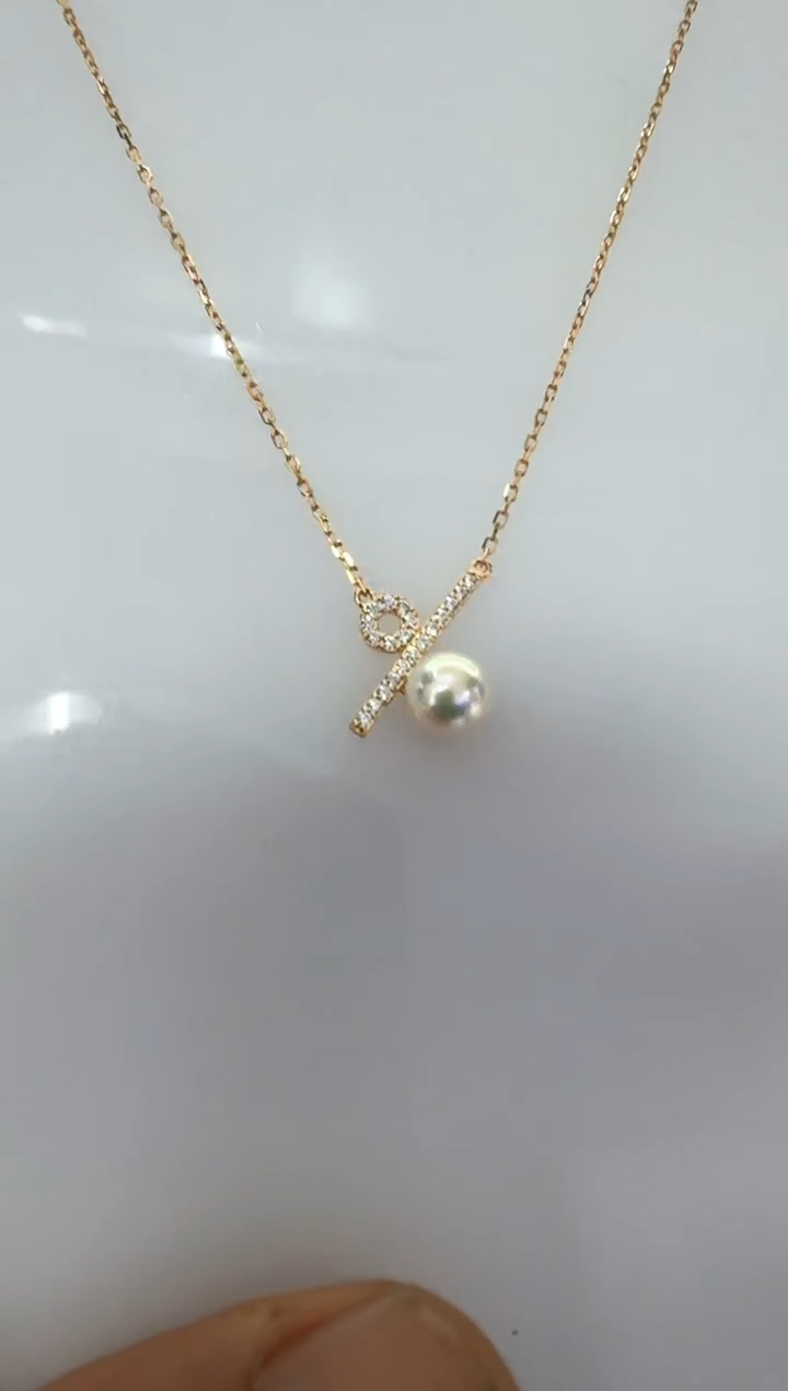 【闪购商品】海水珍珠颈饰银S925镶嵌海水套链