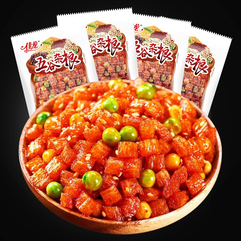 佳龙五谷杂粮辣条儿时怀旧童年零食网红辣条嚼劲调味面制品净含量