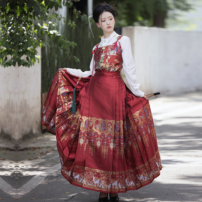鹿橙叶子【四君子马面裙】原创明制新中式日常秋冬上新汉服