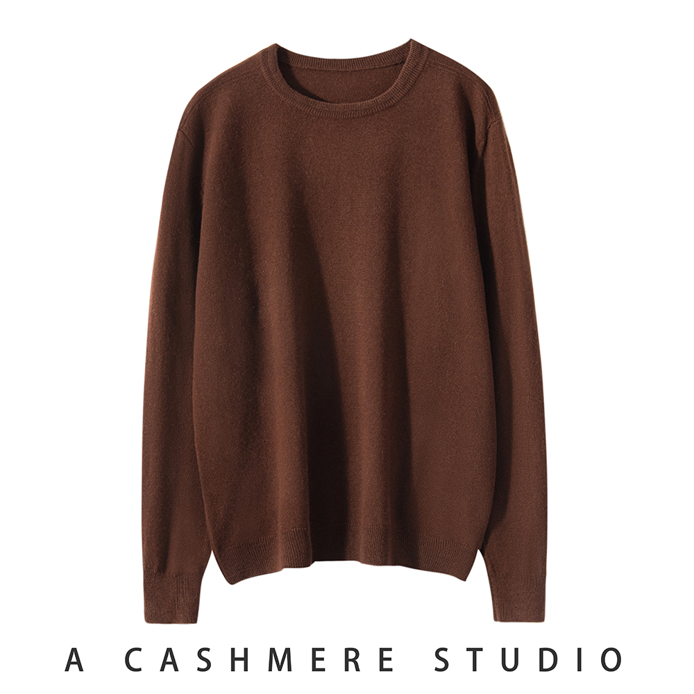  万事青松男士简约针织羊绒衫套头 通勤休闲  .