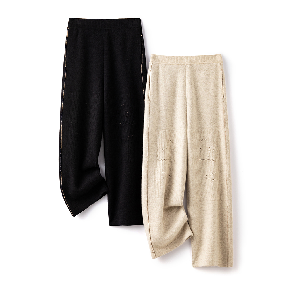 行者云加密定制 手工破痕乞丐裤 直筒 保暖