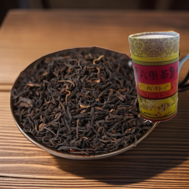 广西特产梧州六堡茶，黑茶熟茶八年陈香250克，古发工艺制作纸盒装