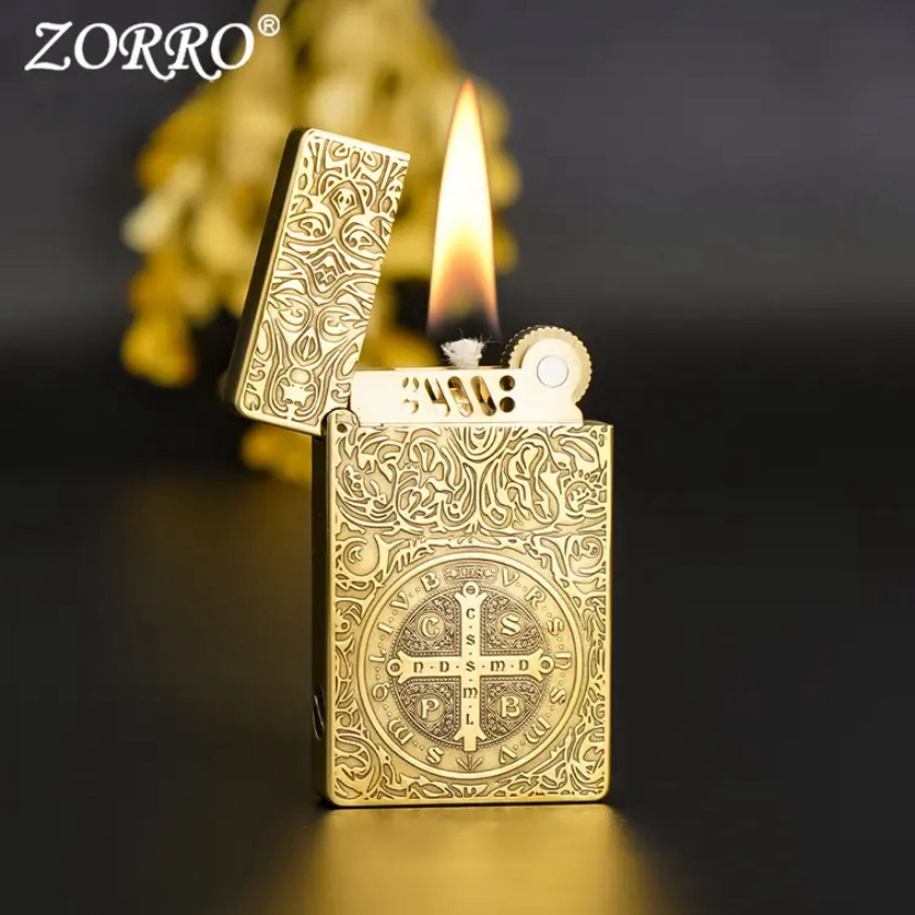 ZORRO佐罗朗声煤油打火机799纯铜一体机男士高奢礼物创意七夕