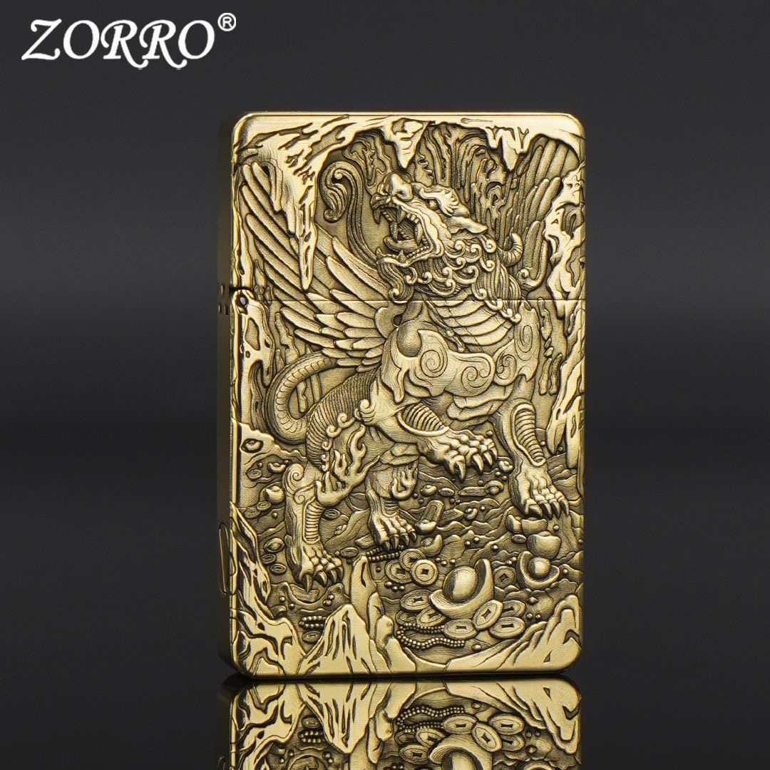 ZORRO佐罗煤油打火机ZL8浮雕一体机小重甲合集