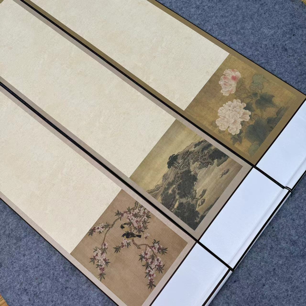 【古韵芳华-四尺对开卷轴】半生熟 书法写意 小楷作品 复古做旧