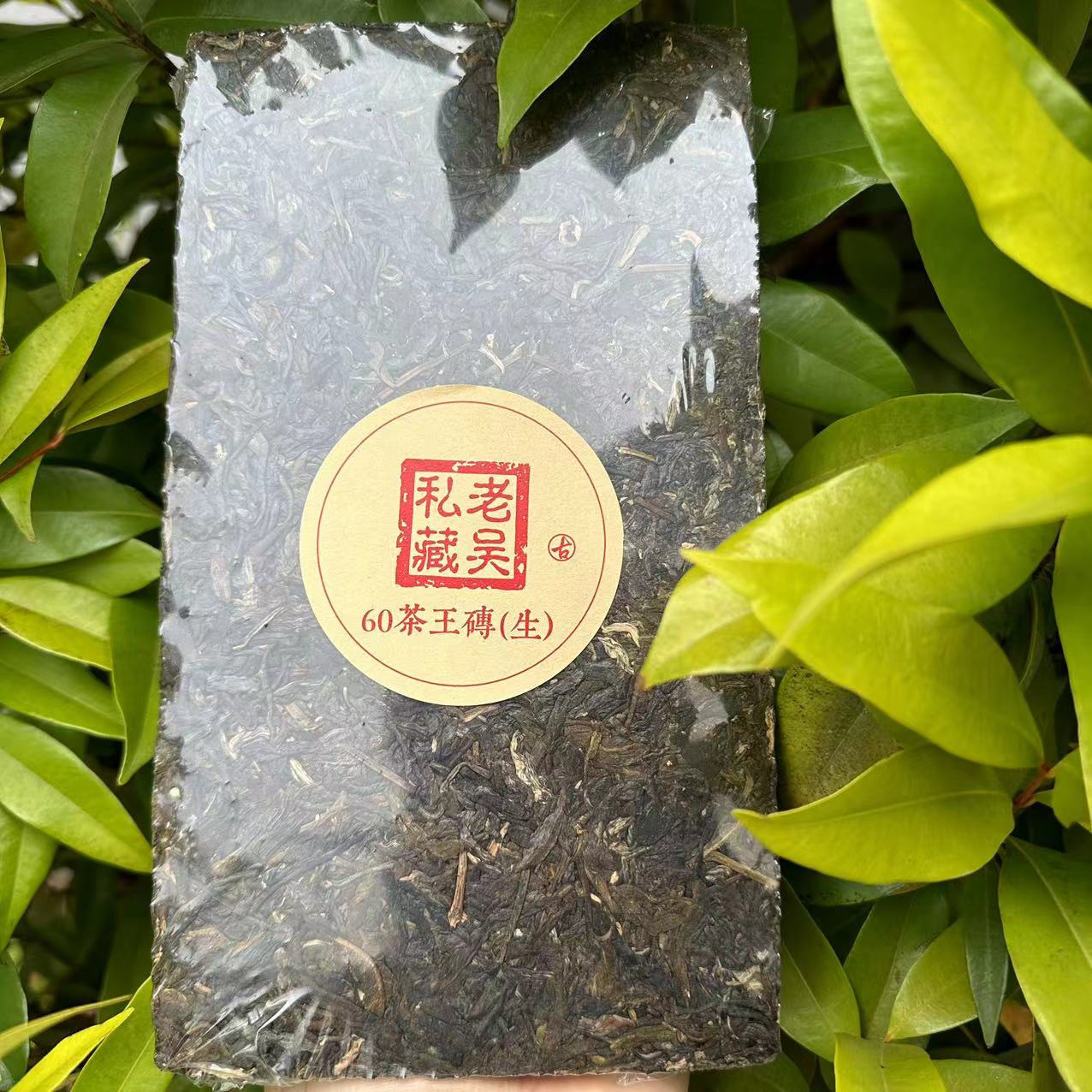 莎莎的茶 老吴私藏60茶王砖古树普洱茶1000g/砖  生茶