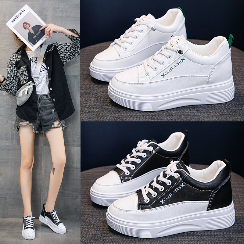 新款内增高6公分小白鞋春季时尚百搭韩版网红运动鞋厚底休闲女鞋
