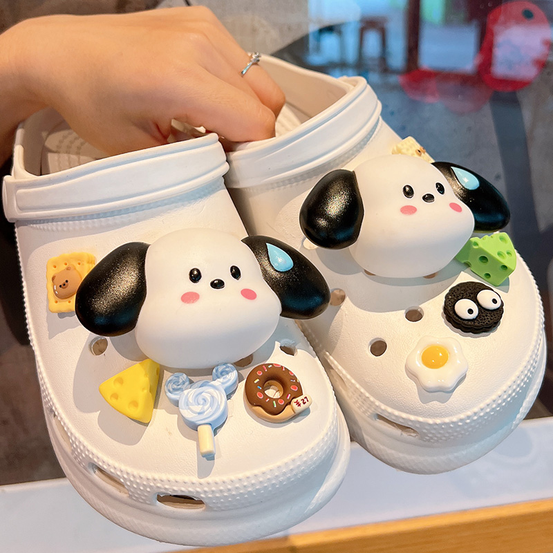 洞门永存帕恰狗适配洞洞鞋配饰可爱卡通鞋花装饰扣diy配件鞋扣