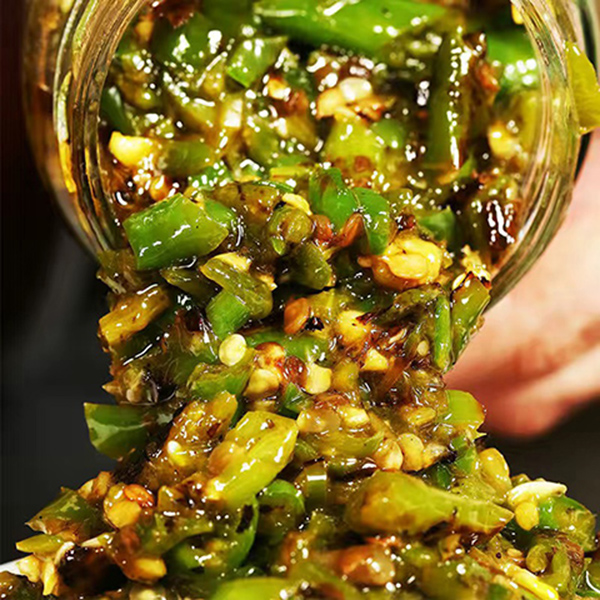 包邮虎皮辣子烧椒酱下饭菜邳州特产拌饭酱现做剁椒辣椒酱冷冻存放