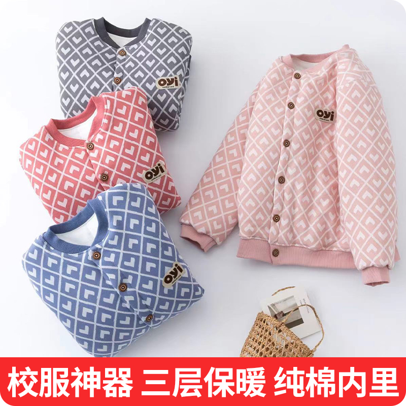青仓，儿童中大童棉衣棉袄保暖衣