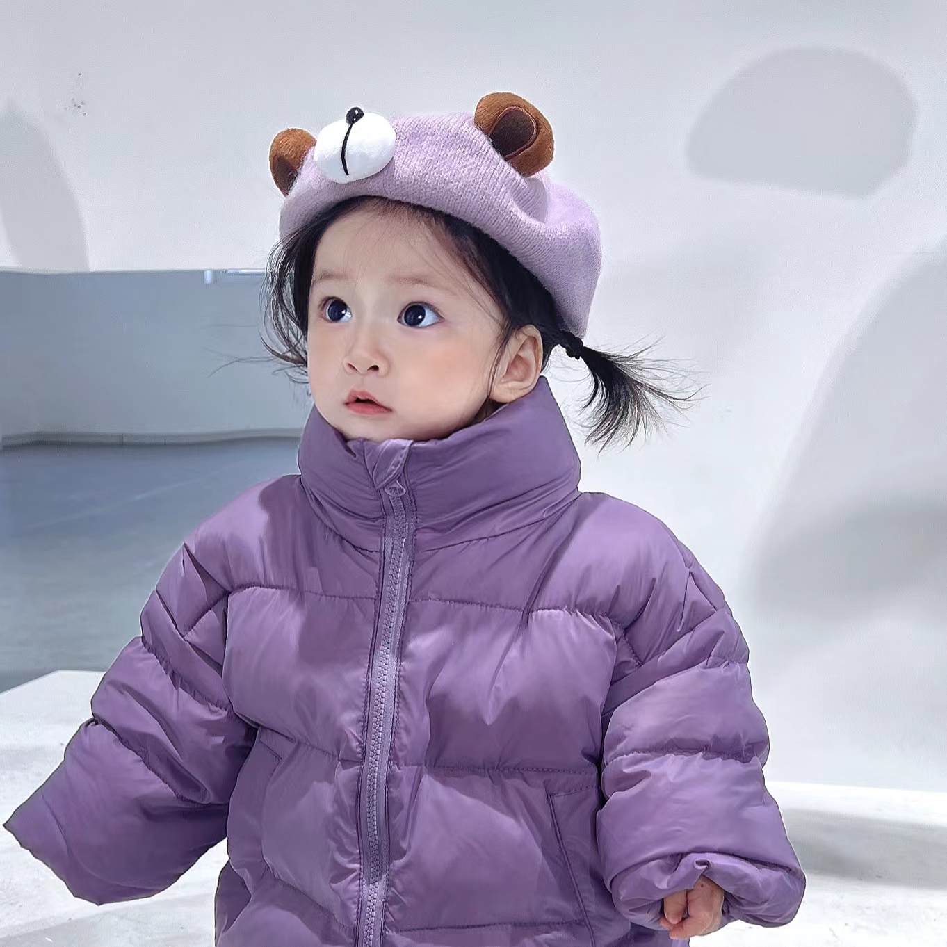 【小布丁】6个月-3岁宝宝帽子秋冬季针织贝雷帽超萌画家帽百搭蓓蕾