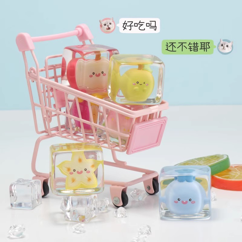 每日鲜果冰块萌粒盲袋潮玩可爱摆件