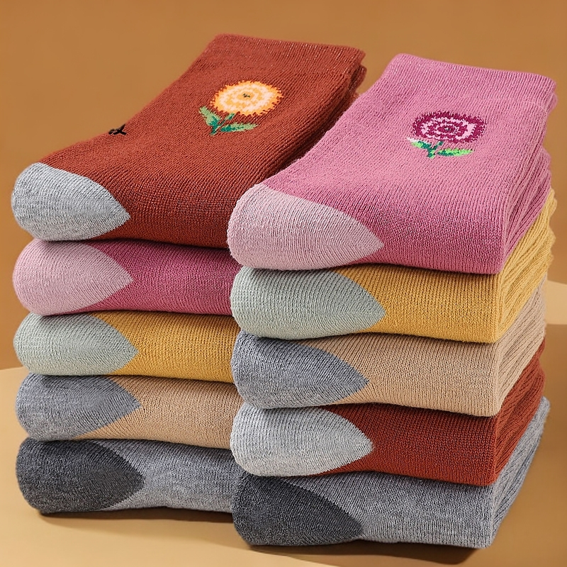 秋冬款袜子加厚保暖毛圈袜冬季加厚绒雪地袜长筒袜妈妈松口睡眠袜