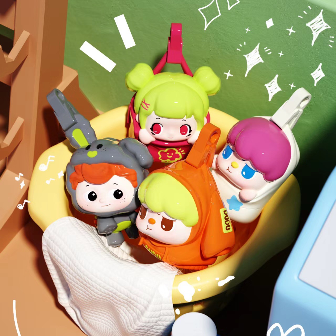 【拆盒】晾仔晾女系列萌粒盲盒潮玩