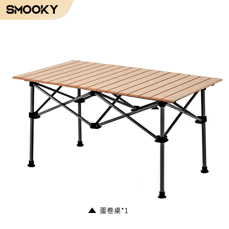 SMOOKY户外折叠露营折叠轻便桌子小型碳钢蛋卷桌