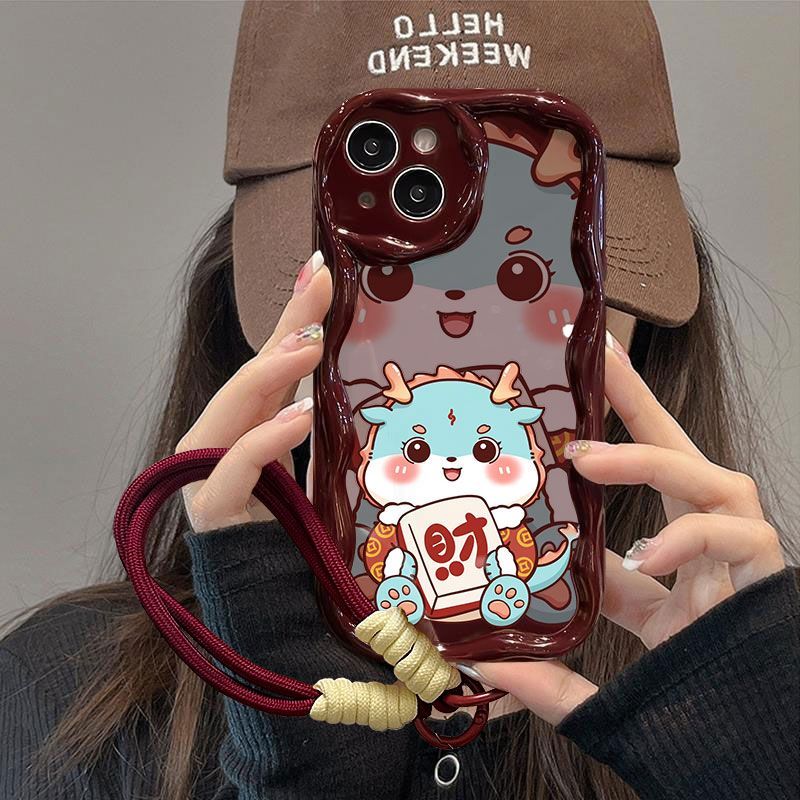 發財恐龙苹果手机壳iPhone/华为荣耀/小米全包防摔VIVO硅胶OPPO壳