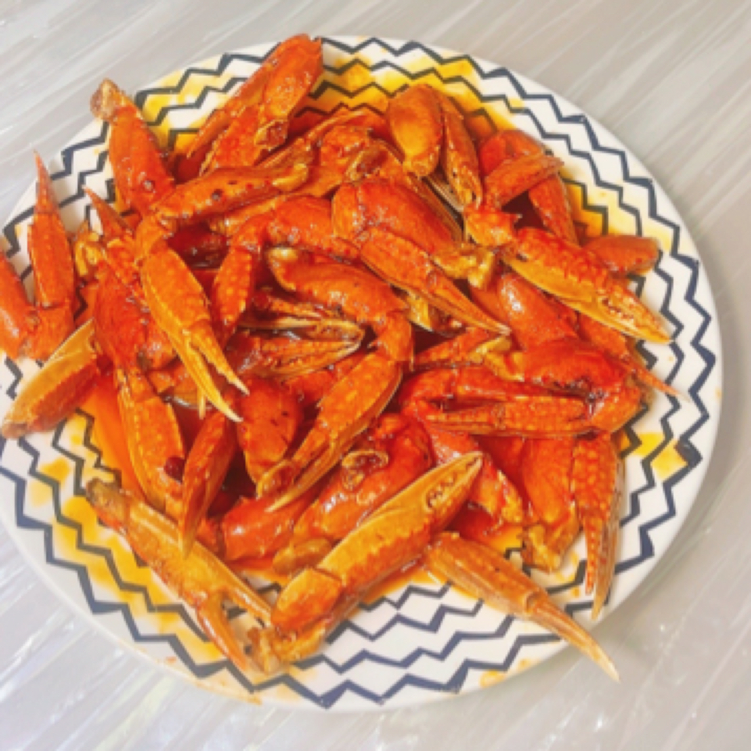 新鲜海鲜爆炒麻辣大号扁蟹嵌梭子蟹嵌即食追剧蟹零食顺丰