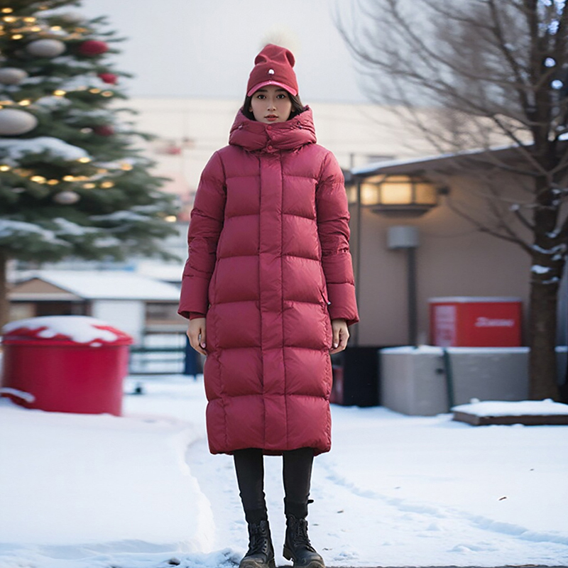 长款羽绒服女2025新款爆款加厚也能穿出时尚感女款中戏450克防寒