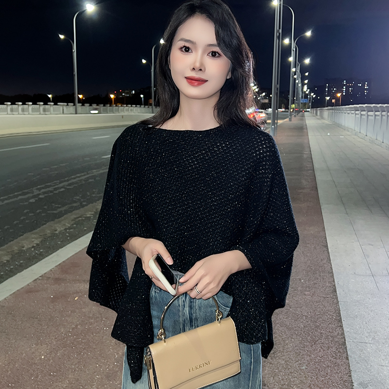 高档100%纯毛洋气镂空多功能外搭披肩时尚气质网红针织百搭显瘦